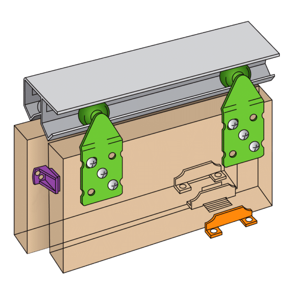 HENDERSON Double Top Double Track Sliding Door Gear