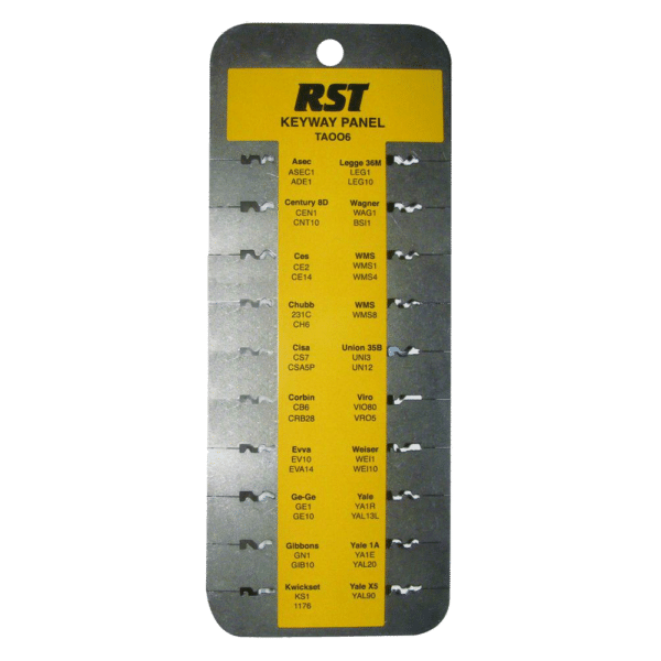 RST TA006 Cylinder Keyway Panel