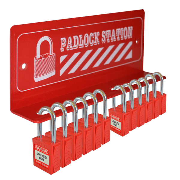 ASEC 12 Padlock Mini Lockout Tagout Station