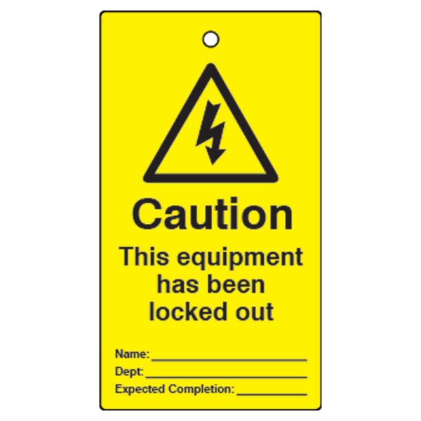 ASEC Lockout Tagout Tags `This Equipment Has Been Locked Out` Pack of 10