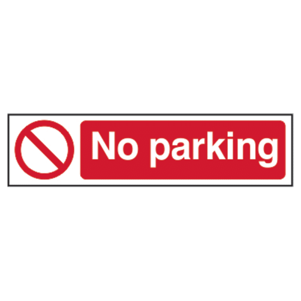 ASEC `No Parking` Sign 200mm x 50mm