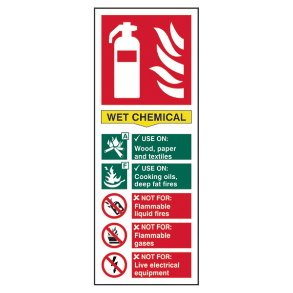 ASEC Fire Extinguisher Signs 82mm x 202mm