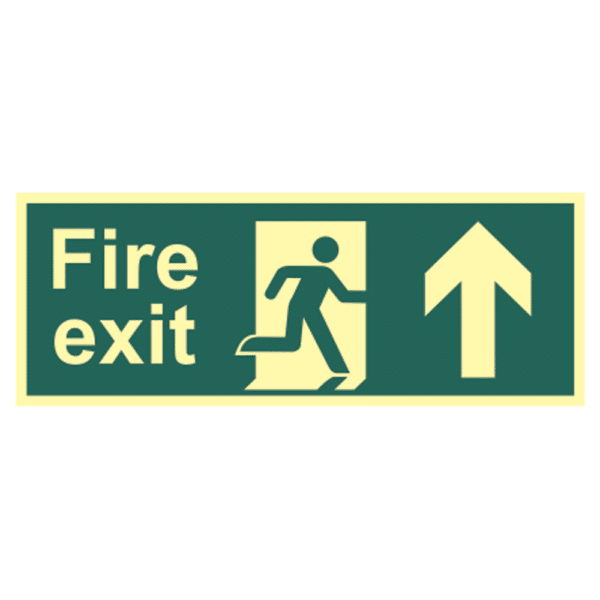 ASEC Photoluminescent Fire Exit Arrow Direction Sign 400mm x 150mm