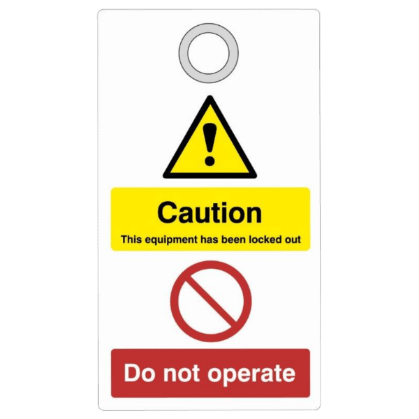 ASEC Double Sided Lockout Tagout Tags `Caution - Do Not Operate`