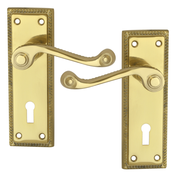 ASEC Georgian Plate Mounted Lever Lock Furniture