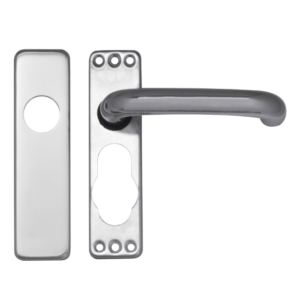 ASEC Plate Mounted Aluminium Lever Furniture