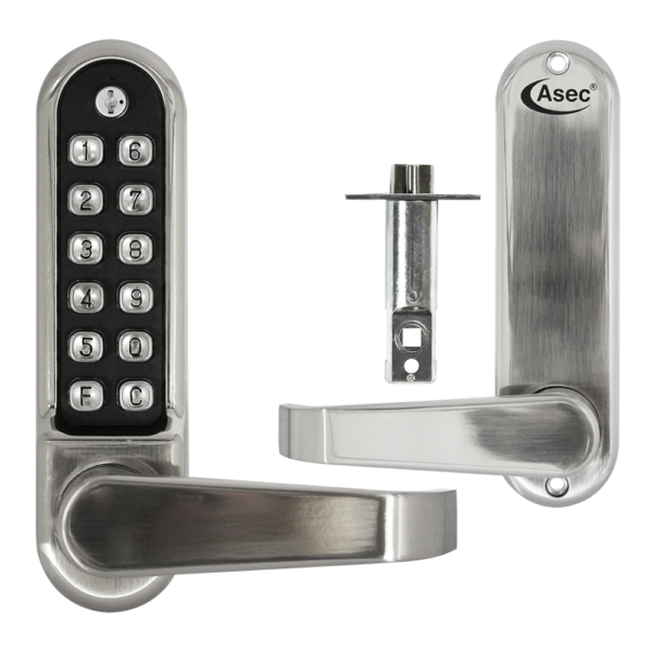 ASEC AS4300 Series Lever Operated Easy Code Change Digital Lock With Optional Free Passage & 60mm Latch