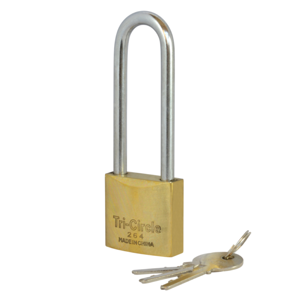 Tricircle 26 Series Brass Long Shackle Padlocks