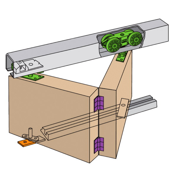 HENDERSON Husky Folding Track Sliding Door Gear