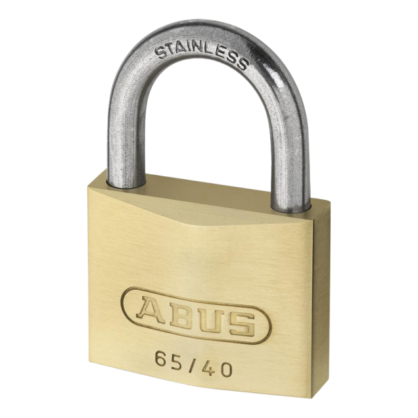 ABUS 65 Series Brass Open Stainless Steel Shackle Padlock