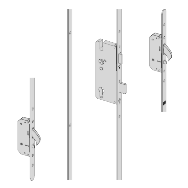 WINKHAUS AV2 Heritage Auto Locking Lever Operated Latch & Deadbolt 16mm Flat - 2 Hook