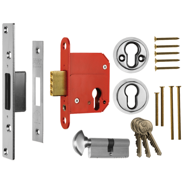 ERA 333 Fortress BS Euro Key & Turn Deadlock With Cylinder