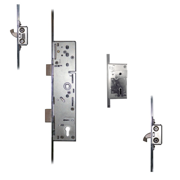 ERA Lever Operated Latch & Deadbolt Split Spindle - 20mm Faceplate - 2 Large Hooks & Deadlock