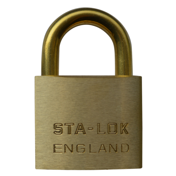 B&G STA-LOCK C Series Brass Open Shackle Padlock - Brass Shackle