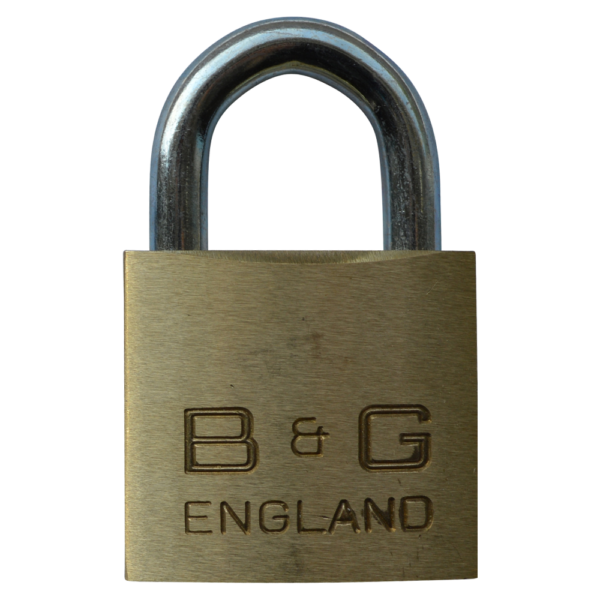 B&G Warded Brass Open Shackle Padlock - Steel Shackle