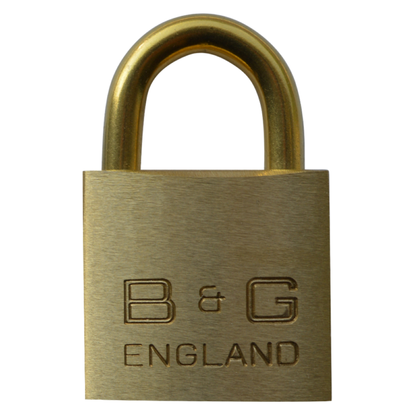 B&G Warded Brass Open Shackle Padlock - Brass Shackle