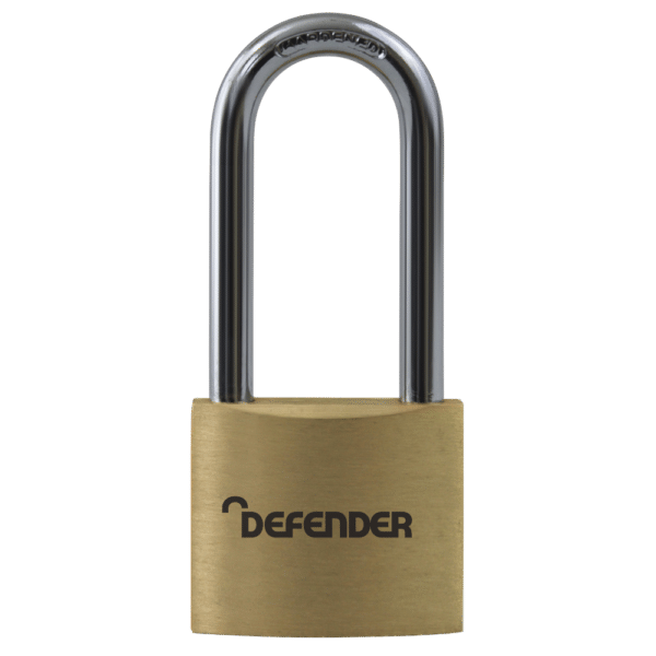 DEFENDER Brass Long Shackle Padlock