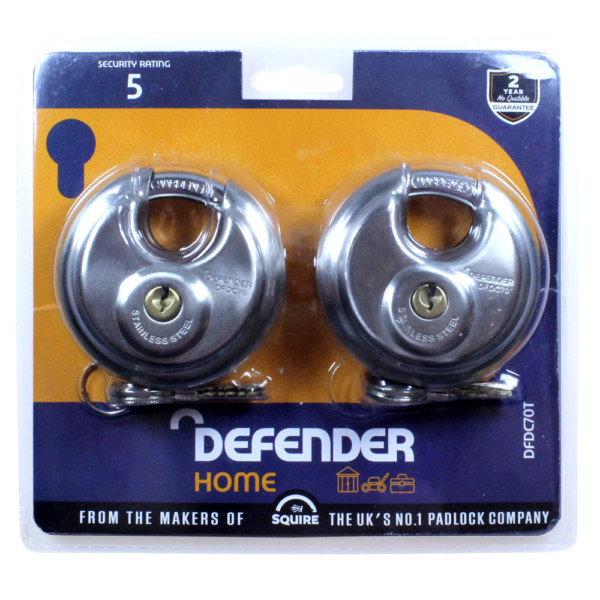 DEFENDER 70mm Discus Padlock