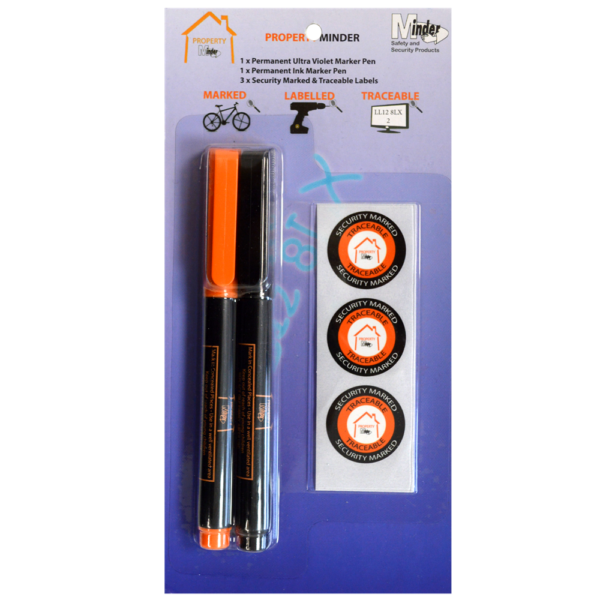 MINDER Property Minder UV Pen & Ink Marker Pen Pack