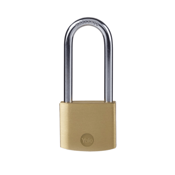 YALE Y110B Brass Long Shackle Padlock