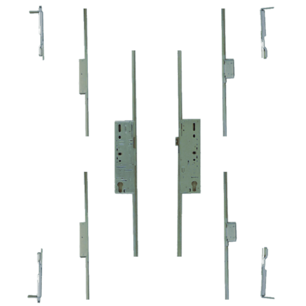 FULLEX Crimebeater Direct Fit Double Door Set 45/92 Latch & Deadbolt 2 Hook - Split Spindle