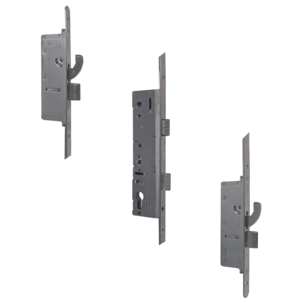 MILLENCO Mantis 3 Lever Latch & Deadbolt 92/62 Twin Spindle 2 Hook, 2 Deadbolt 20mm Radius Faceplate