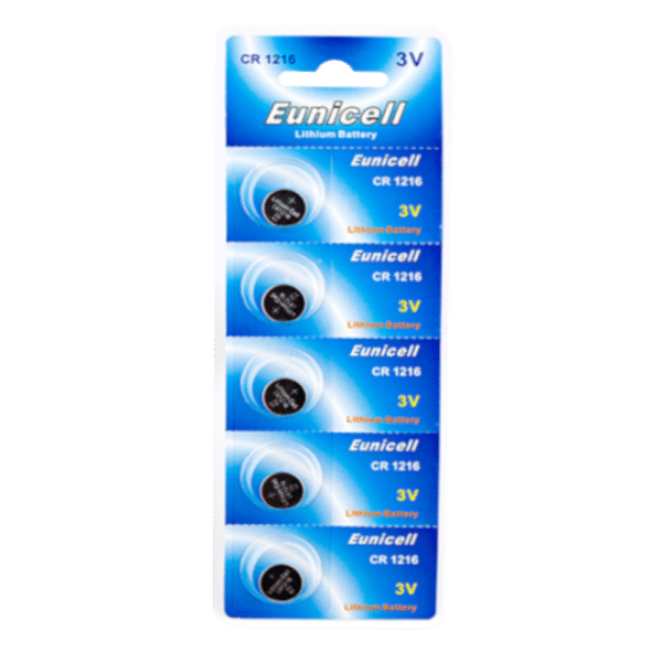 EUNICELL 3V CR1216 Button Cell Battery (5 PER CARD)