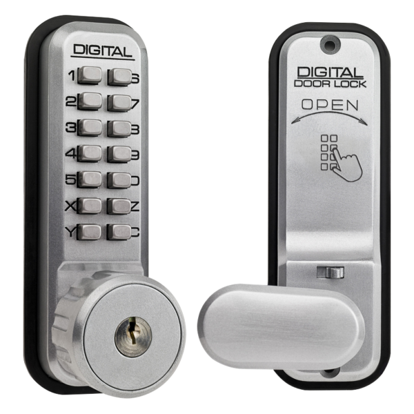 LOCKEY 2435K Series Digital Lock With Key Override & Holdback