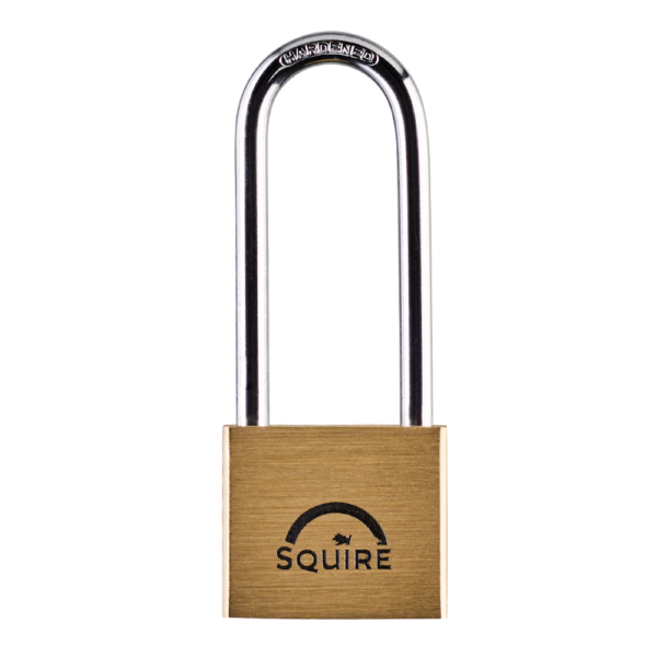 SQUIRE Lion Range Brass Long Shackle Padlocks