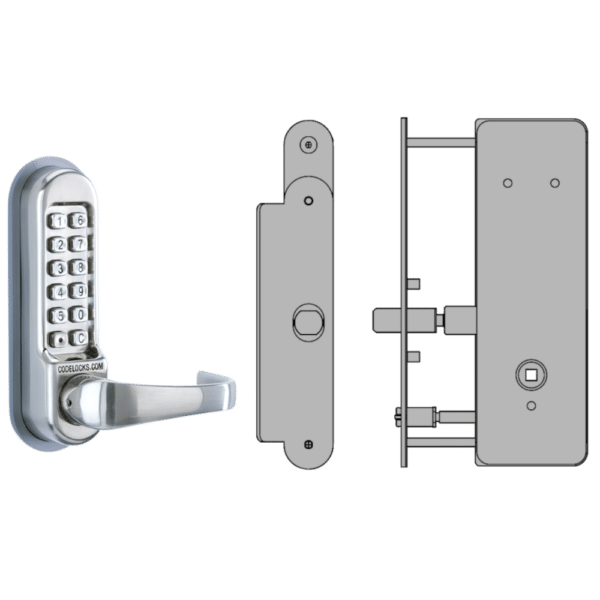 CODELOCKS CL0530 / CL0535 Digital Lock Stainless Steel with XTD Gate Lock