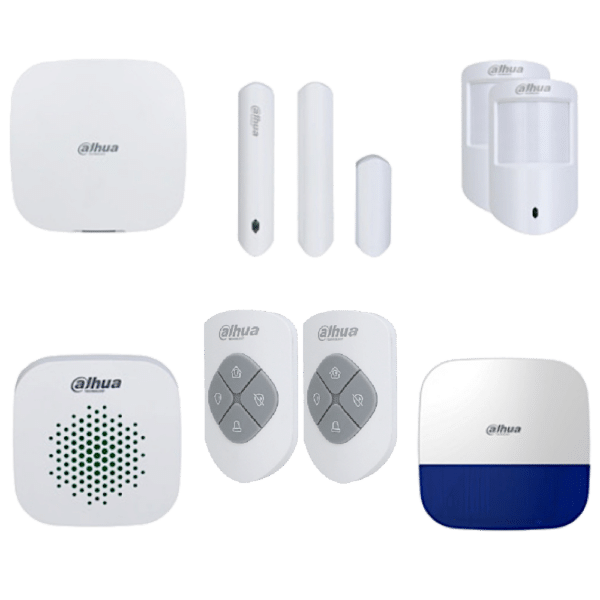 DAHUA Airshield Alarm Kit Including Hub, Internal Siren, External Siren, 2 x PIR and 1 x Magnetic Contact