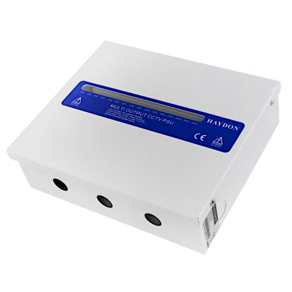 HAYDON MARKETING CCTV Boxed Power Supply Multi Way Flexible Up To 16 Way 12VDC Max Output 10Amp