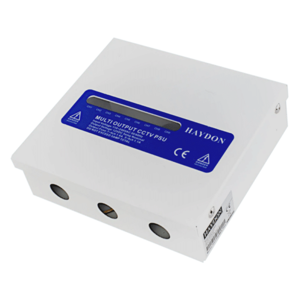 HAYDON MARKETING CCTV Boxed Power Supply Multi Way Flexible Up To 9 Way 12VDC Max Output 5 Amp